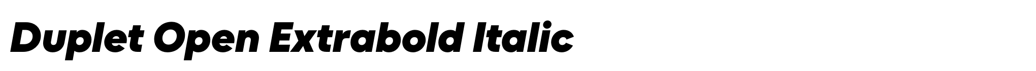 Duplet Open Extrabold Italic image